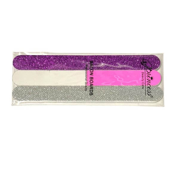 3 Pack Glitter Nail File Gift Set ~ Purple & Silver - Picture 3 of 3